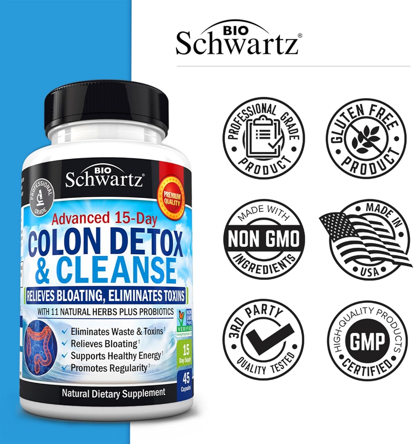 image:imageAdvanced Strength Pre and Probiotics Supplement with Digestive Enzymes 1 Month Supply Plus 15 Day Cleanse for Colon and Gut Health