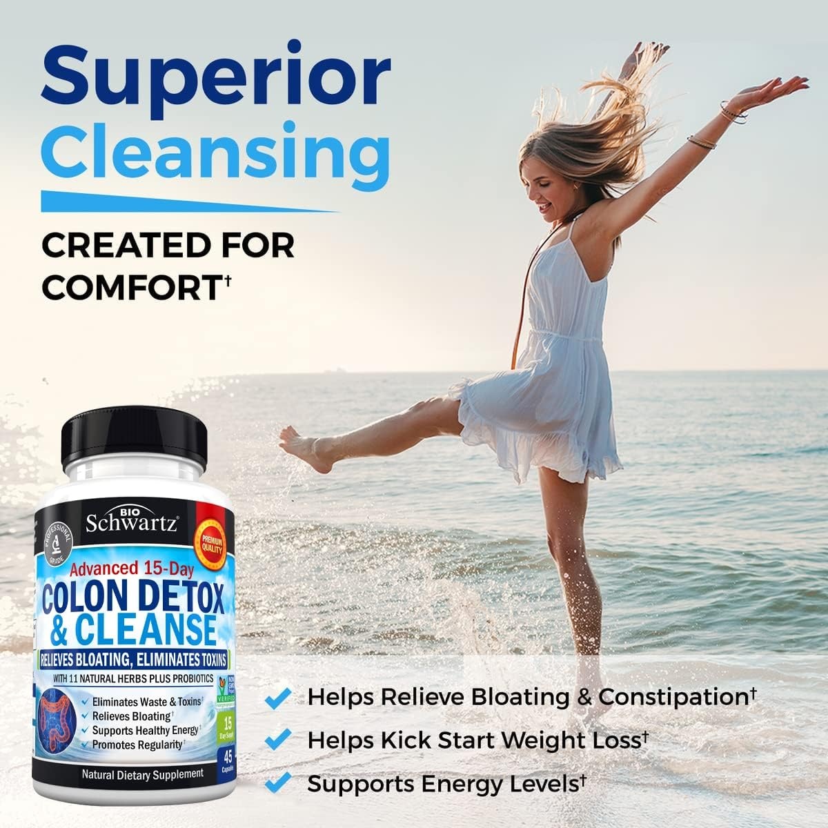 image:imageAdvanced Strength Pre and Probiotics Supplement with Digestive Enzymes 1 Month Supply Plus 15 Day Cleanse for Colon and Gut Health
