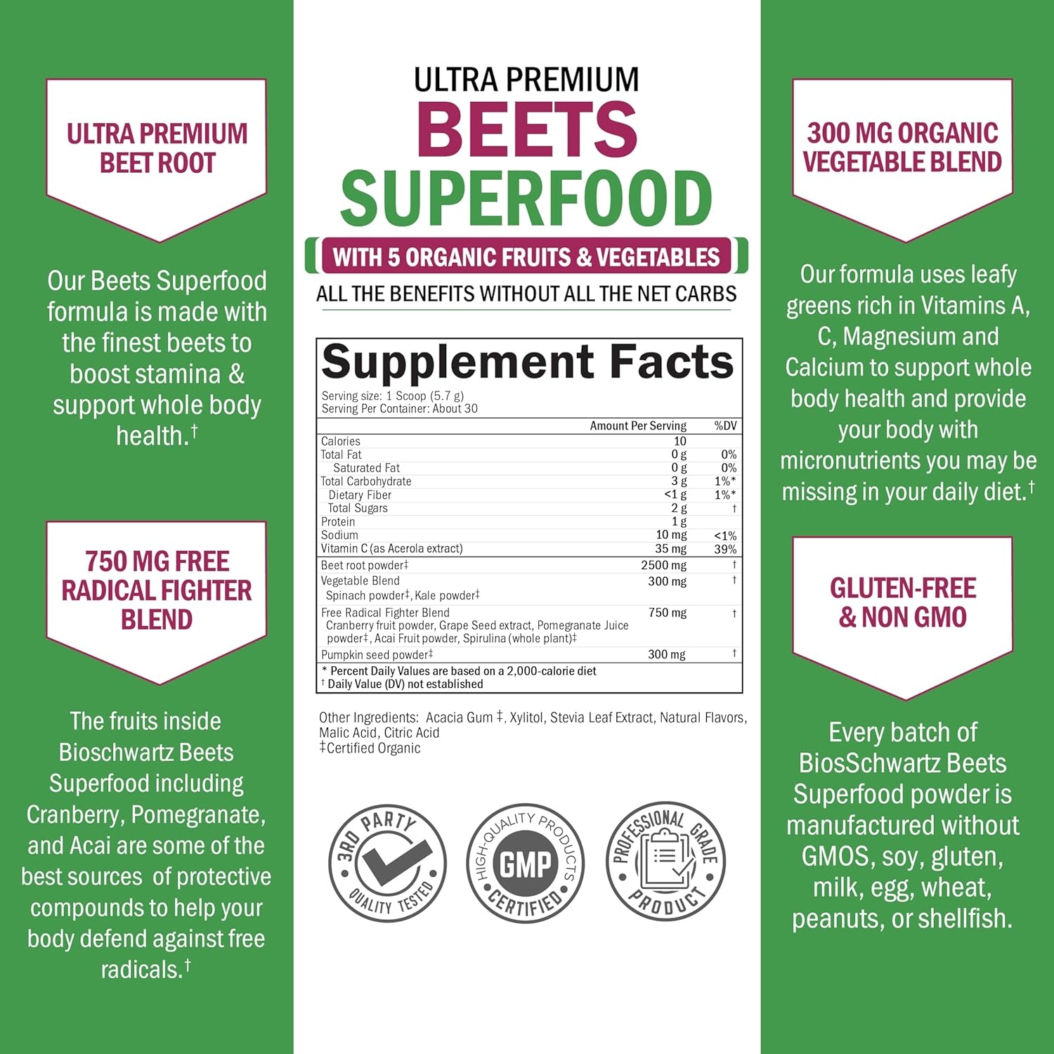 image:imageBeet Root Powder Beets Superfood Supplement with Vitamin C Plus Organic Antioxidant Rich Red Fruits and Vegetables Boosts Stamina and Natural Energy Levels 30 Servings Packaging May Vary30Day Supply Powder Pack of 1