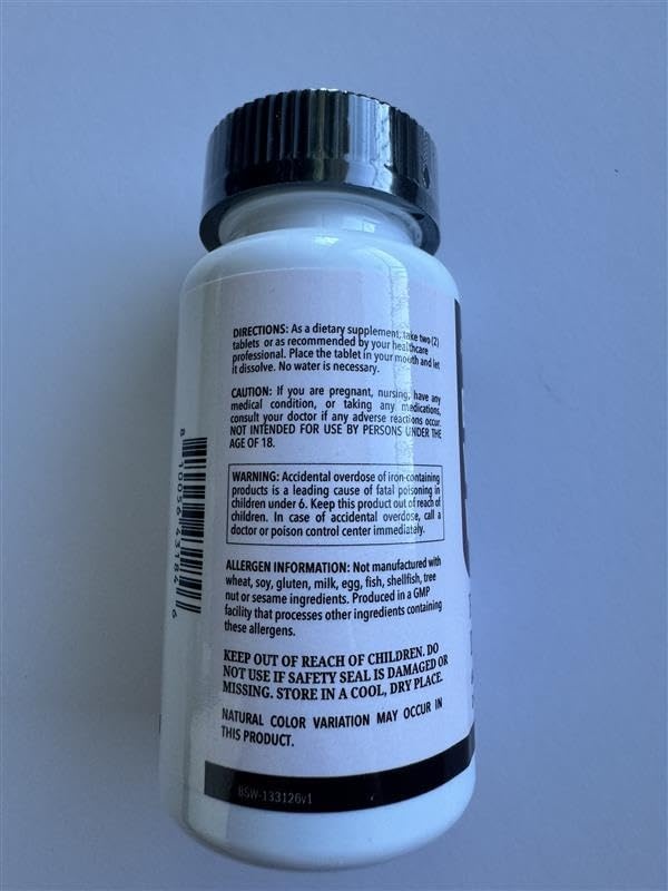 image:imageBioSchwartz Bariatric B12 Plus Dissolvable Tablets 1000mcg Vitamin B12 Vitamin B6 Folate Biotin Cherry Strawberry Flavor 3Month Supply Third Party Tested for Bariatric Patients 90 CountBariatric Vitamin C with Iron 60 Count