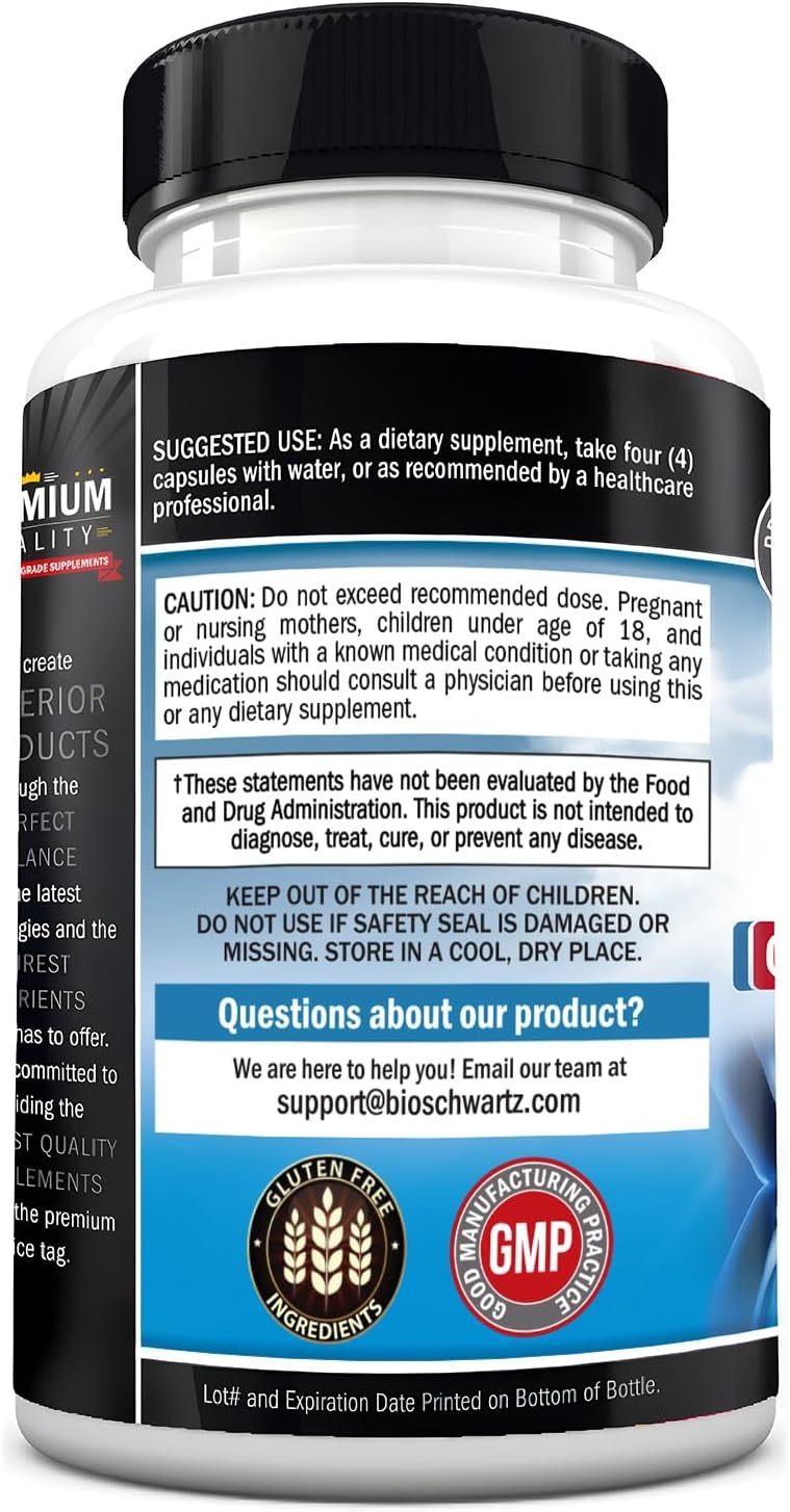 image:imageBioSchwartz Bone Strength Supplement Gentle NonConstipating Bone Health Supplement for Women amp Men with 9in1 Complex with Calcium Magnesium Zinc D3 K2 amp More 3rd Party Tested 1 Month120 Count Pack of 1