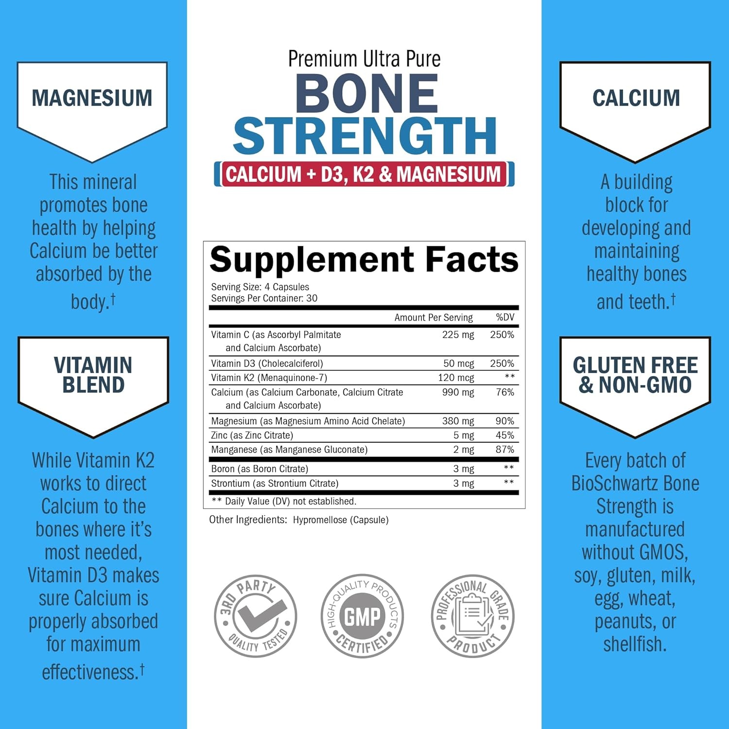 image:imageBioSchwartz Daily Multivitamin for Women 50 amp Over 1 Month Supply Plus Bone Strength Mineral Supplement with Calcium and Magnesium 1 Month Supply