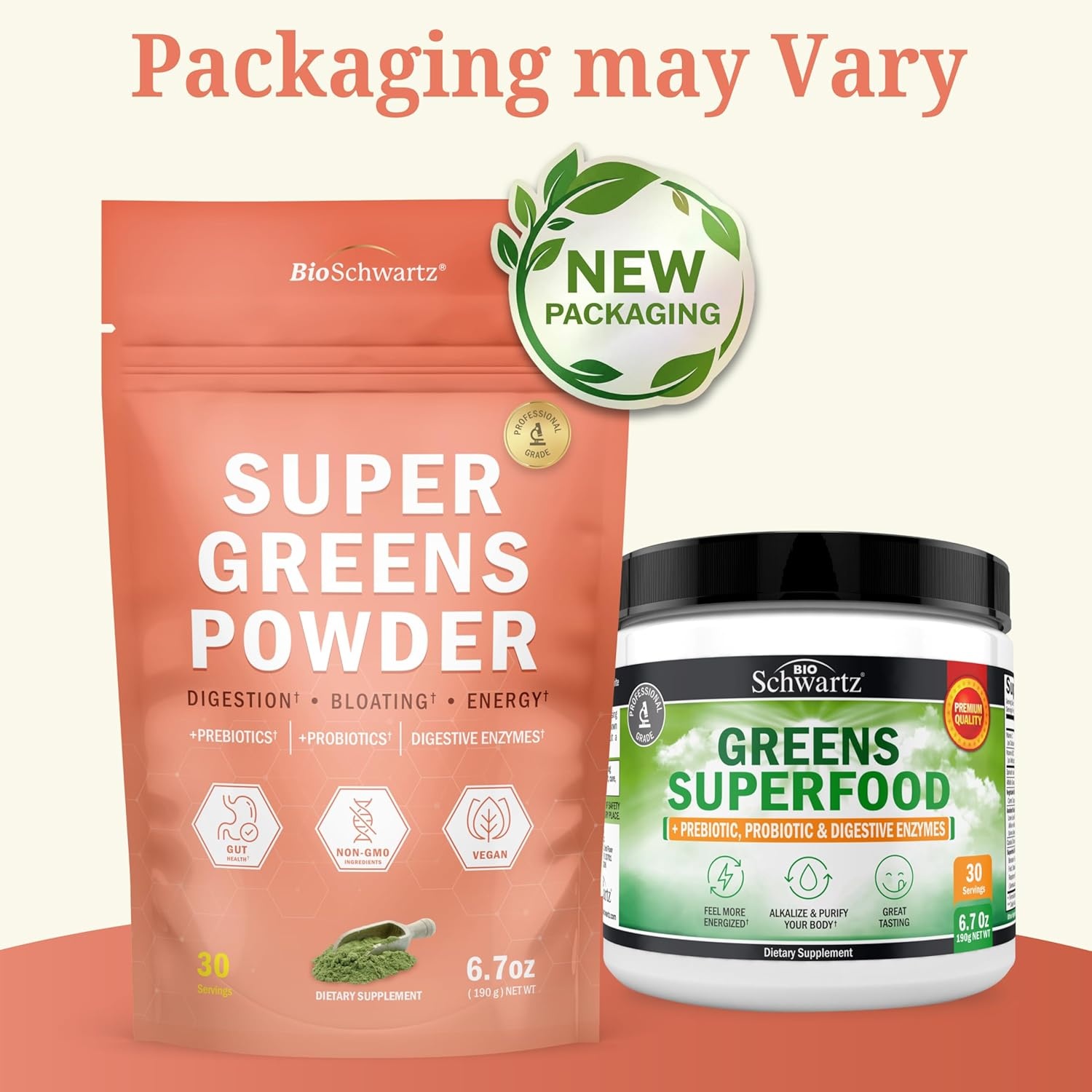 image:imageBioSchwartz Greens Powder Super Greens with Probiotics Prebiotics Digestive Enzymes amp 43 Green Superfoods Chlorophyll Bilberry Chlorella Spirulina Tastes Amazing 30 Servings67 Ounce Pack of 1