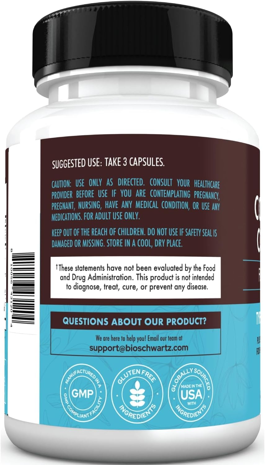 image:imageBioSchwartz Hydrolyzed Collagen Peptide Capsules Multi Collagen Supplements for Women Types I II III V X with Vitamin C Biotin Keratin and Hyaluronic Acid for Skin Hair amp Nails 135ct135 Count Pack of 1