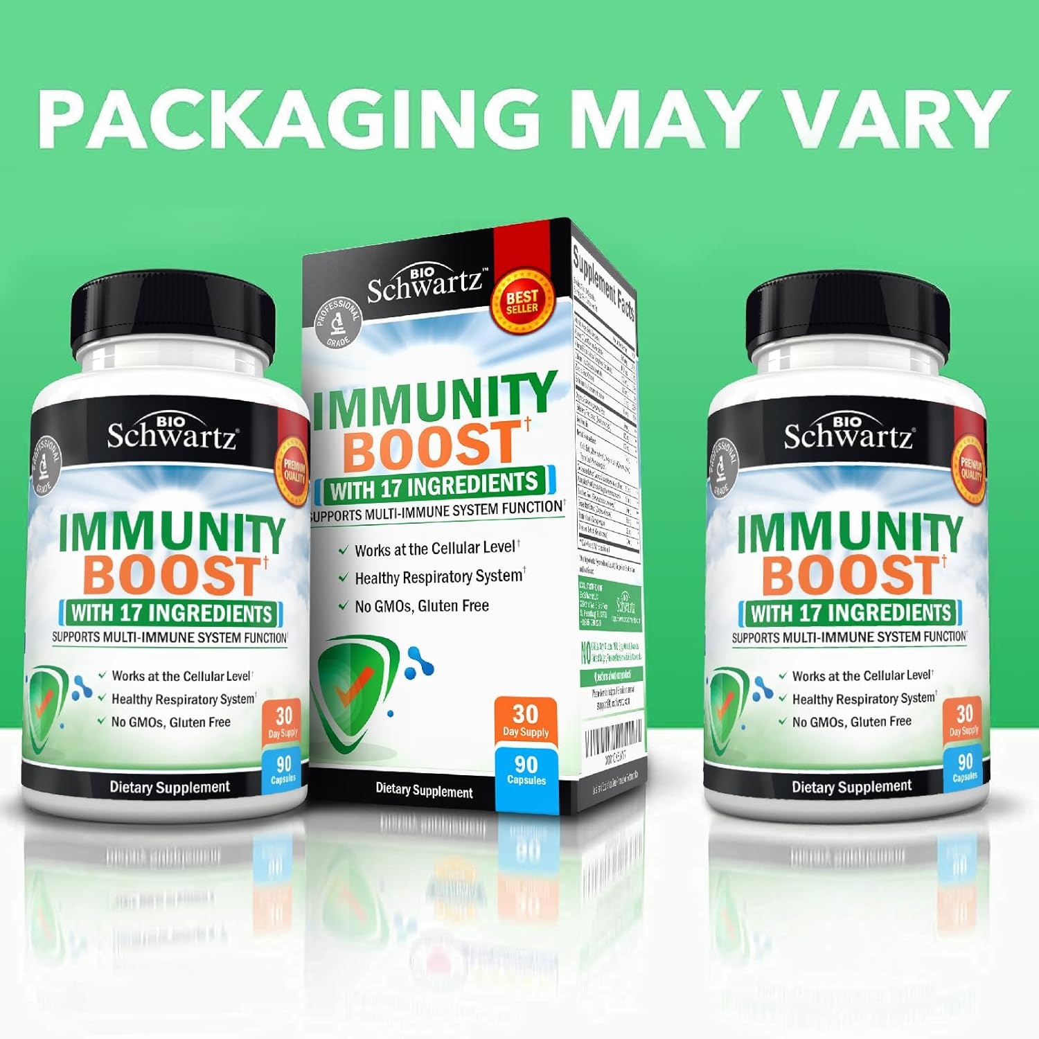 image:imageBioSchwartz Immune Support Supplement Vitamin C with Zinc Elderberry Extract Ginger Bee Propolis Beta Carotenes Immunity Boost for Adults Immune Defense Antioxidant Vitamins 90 Capsules