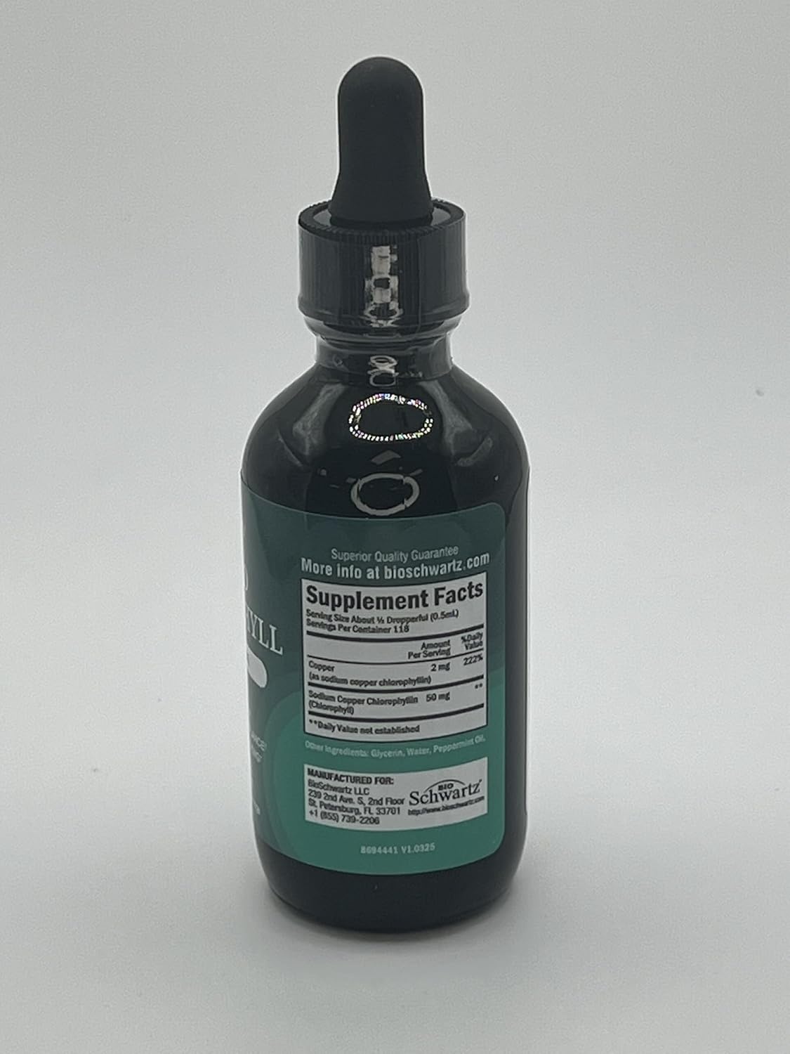 image:imageBioSchwartz Liquid Chlorophyll for Women with Copper for Immune Support Skin Health and Internal Deodorizer Liquid Chlorophyll Supplement Drops for Women Third Party Tested 118 Servings