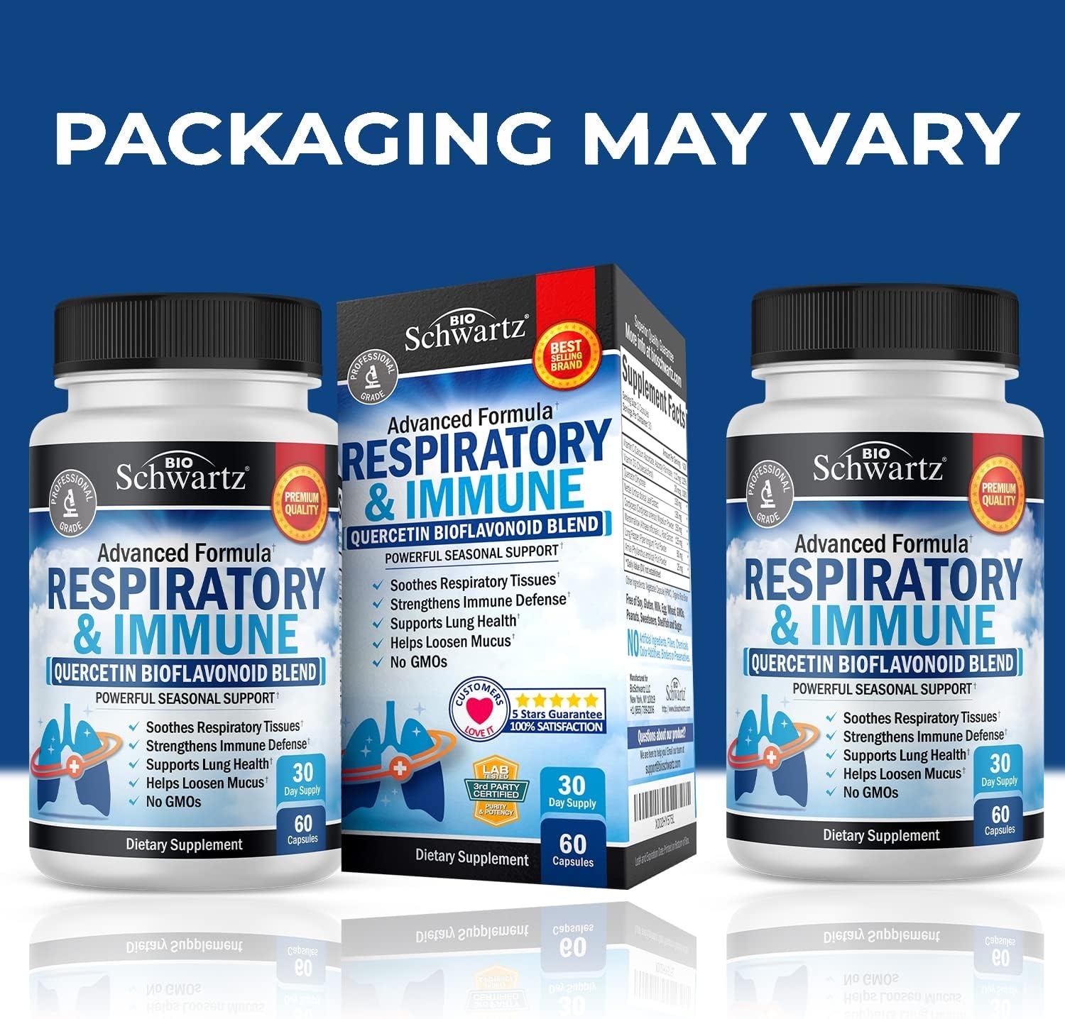 image:imageBioSchwartz Respiratory amp Immune Lung Support Supplement with Quercetin 1 Month Supply Plus 17 in 1 Immune Support Supplement with Antioxidants 1 Month Supply