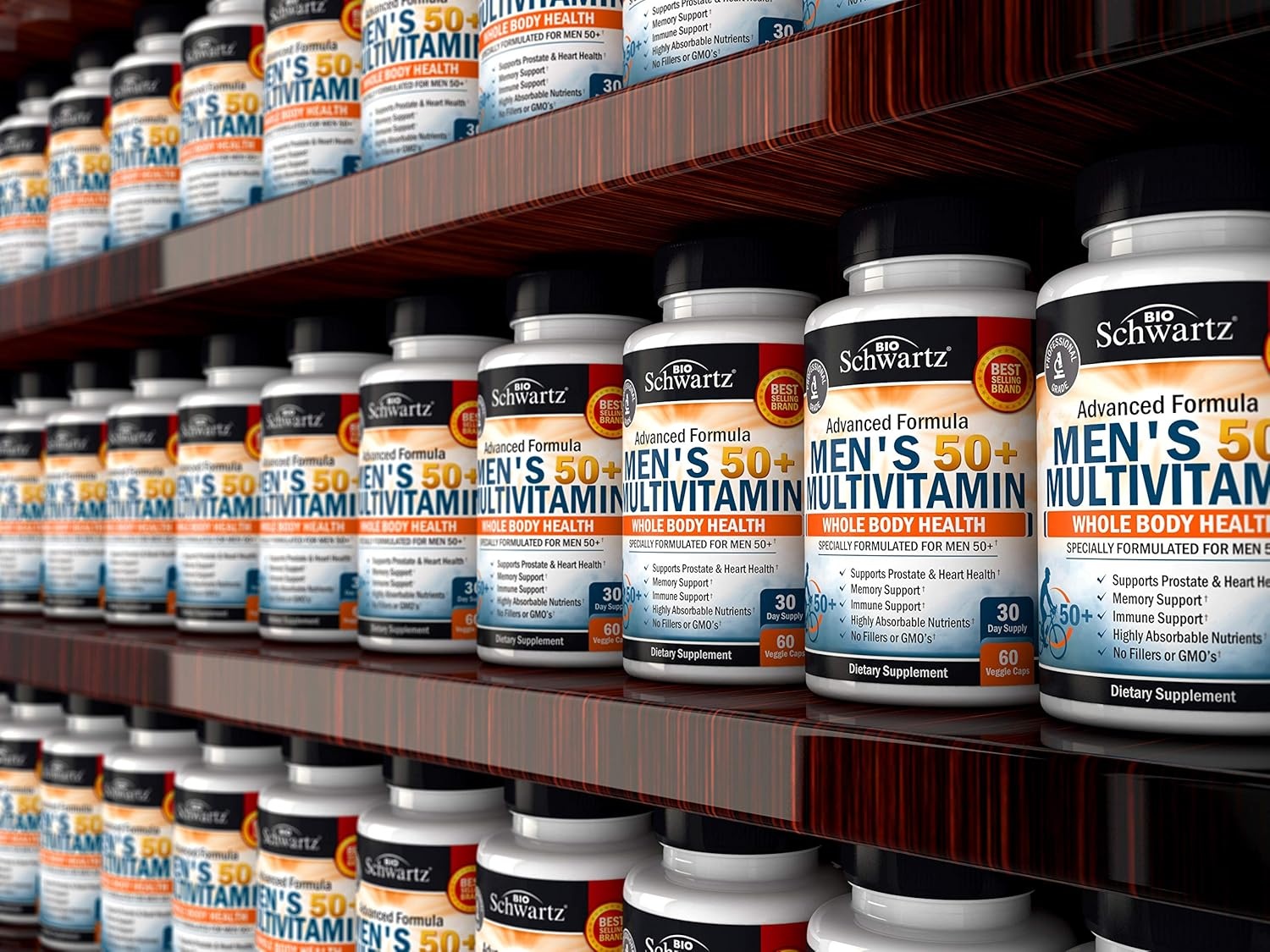 image:imageDaily Multivitamin for Women 50 amp Over Memory Support Supplement Promotes Stress Reduction amp Healthy Immune Response Womens Multivitamin Supplement Designed for Stomach Comfort 60 CapsulesMens 50 Multivitamin 60 Count