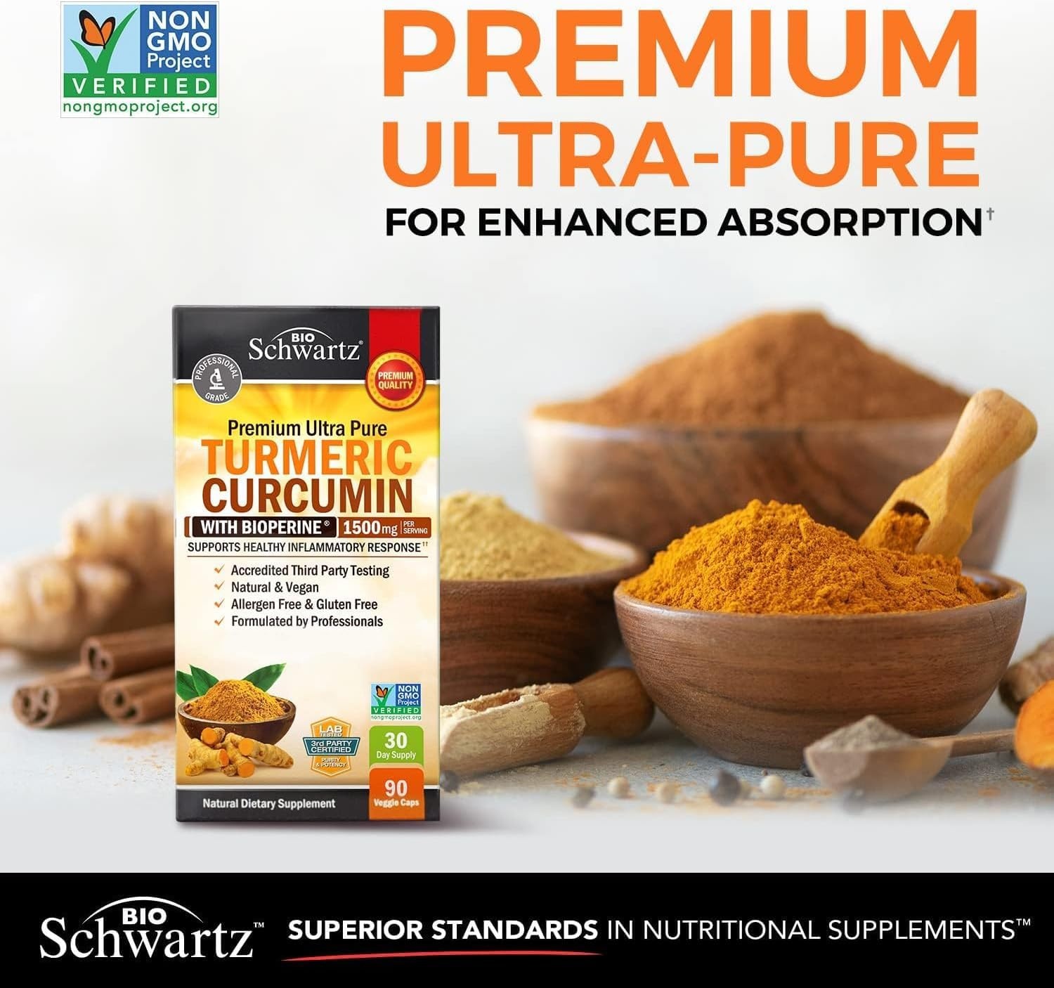 image:imageExtra Strength Ashwagandha Capsules 2 Month Supply Plus Turmeric Curcumin with Black Pepper Extract 1500mg Complex 1 Month Supply