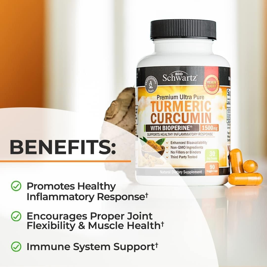 image:imageExtra Strength Ashwagandha Capsules 2 Month Supply Plus Turmeric Curcumin with Black Pepper Extract 1500mg Complex 1 Month Supply
