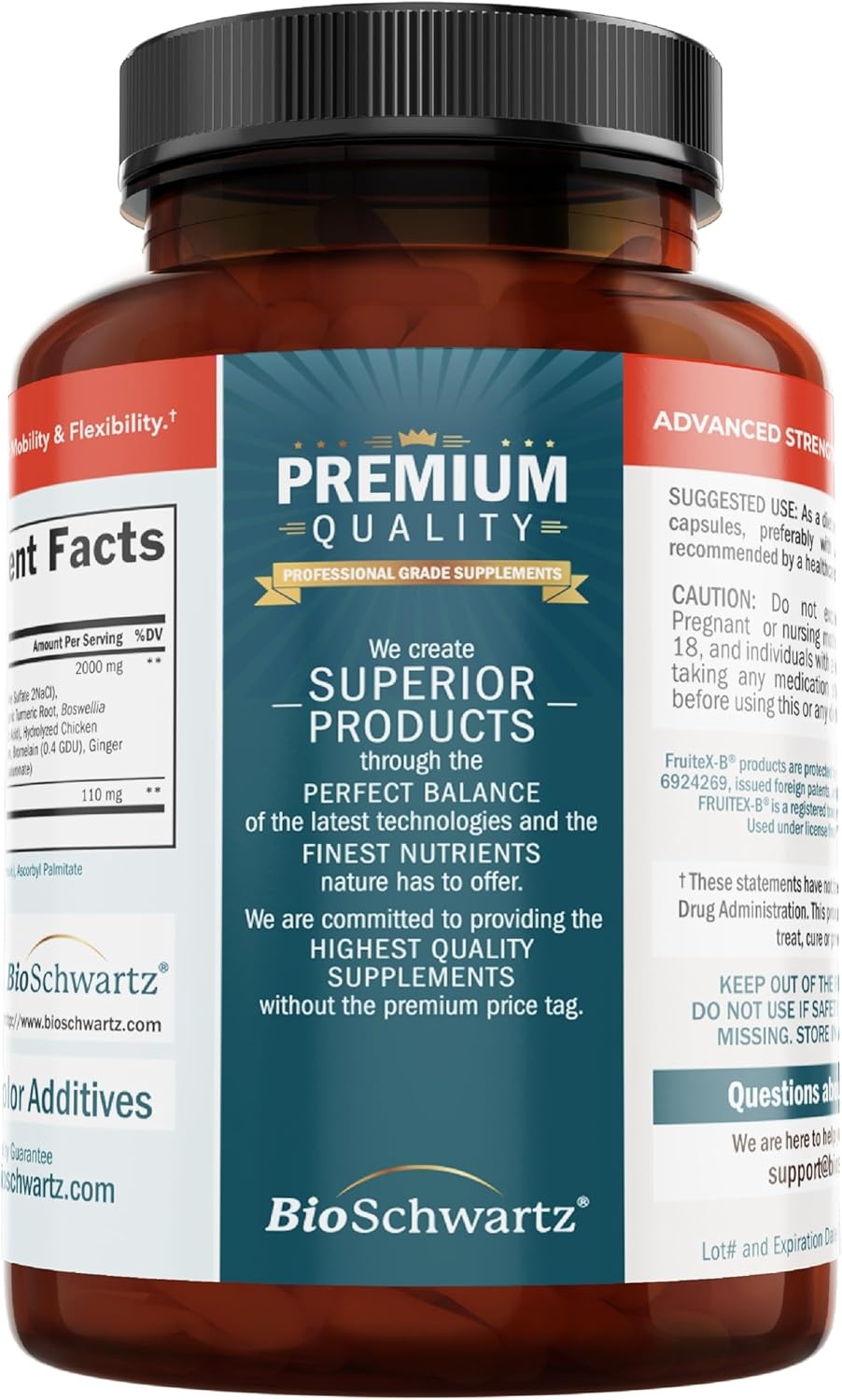 image:imageGlucosamine Chondroitin MSM Joint Support Supplement Collagen Peptides Turmeric and Ginger Hyaluronic Acid Glucosamine Chondroitin Sulfate for Joint Comfort Gluten Free Non GMO 90 Capsules180 Count Pack of 1