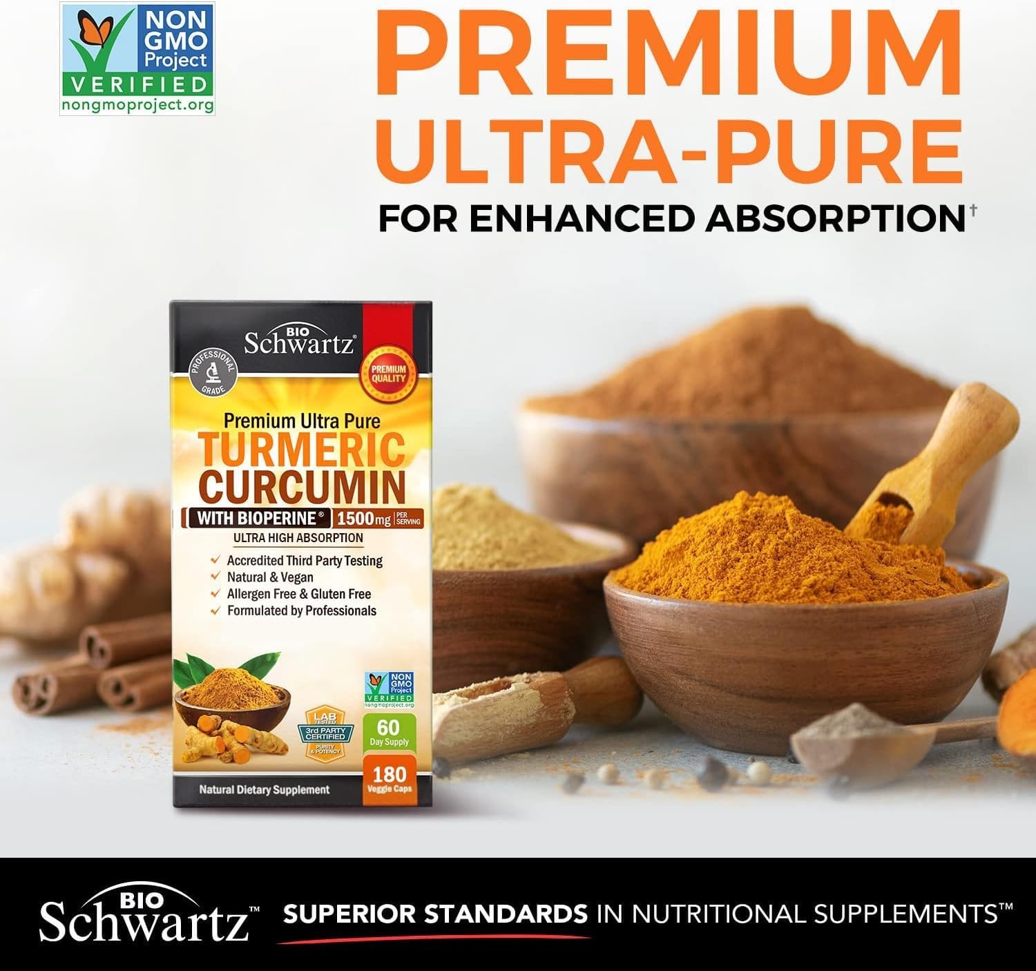 image:imageGlucosamine Chondroitin MSM Triple Strength Joint Support Supplement 2 Month Supply Plus Turmeric Curcumin with Black Pepper Extract 1500mg Complex 2 Month Supply