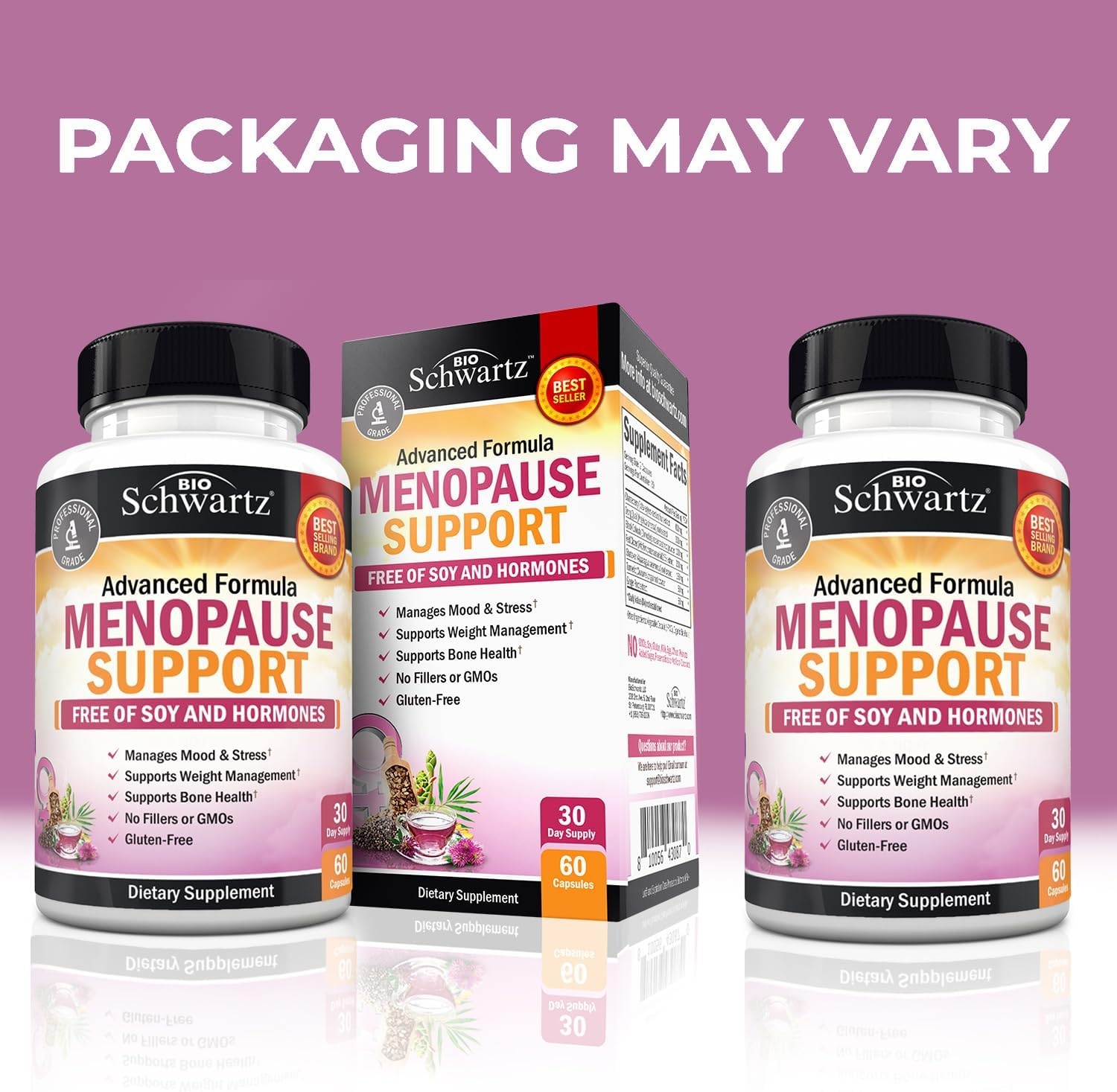 image:imageHerbal Menopause Support for Women Supports Healthy Mood and Balance with Milk Thistle Chasteberry Black Cohosh Red Clover Turmeric Ginger Menopause Supplements for Women 60 Veggie Capsules