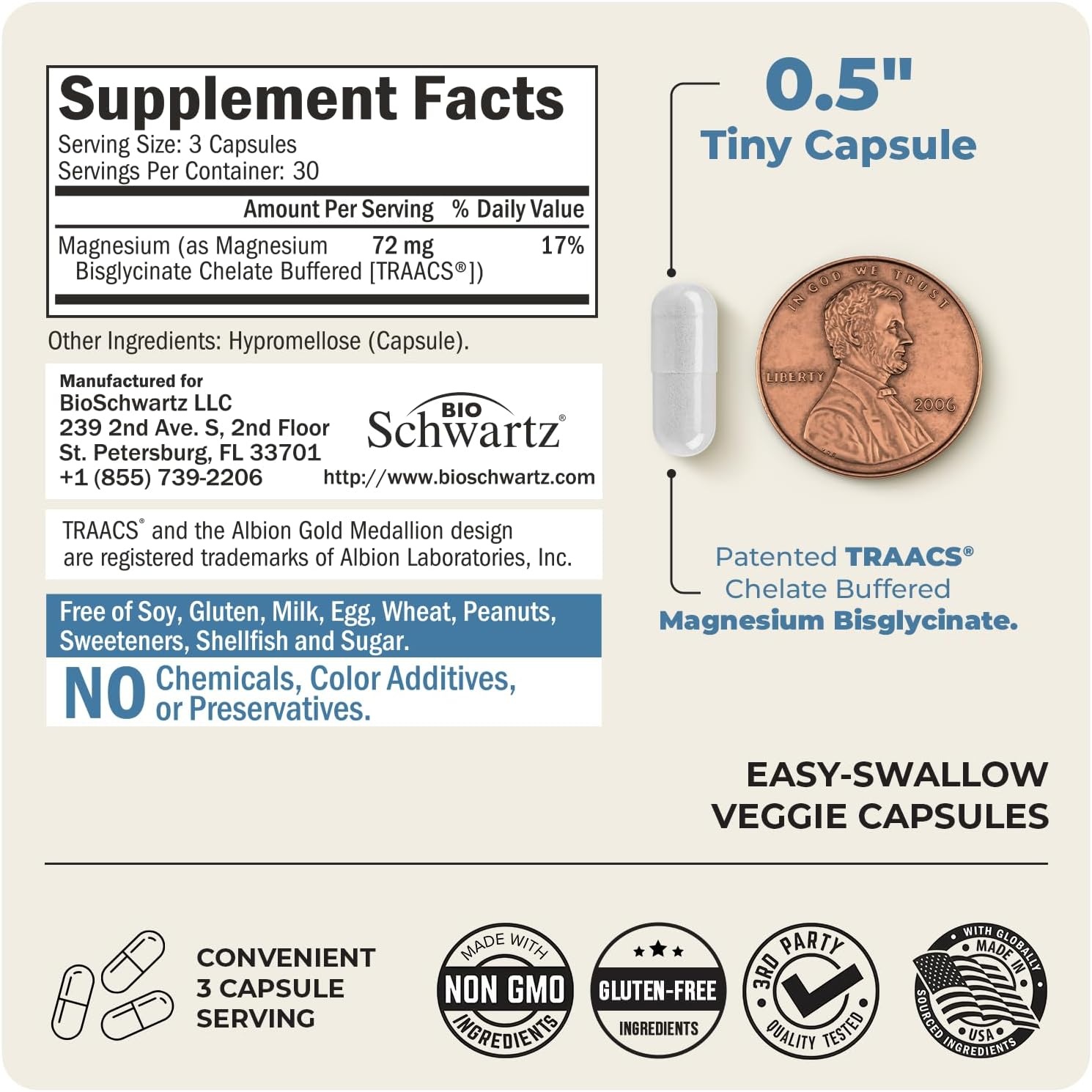 image:imageMagnesium Bisglycinate Powder Chelated Supplement High Absorption Magnesium Glycinate Powder Supplement for Women and Men Sleep Muscle Bone amp Joint Support NonGMO Chelate 237g 60 Servings90 Count Pack of 1