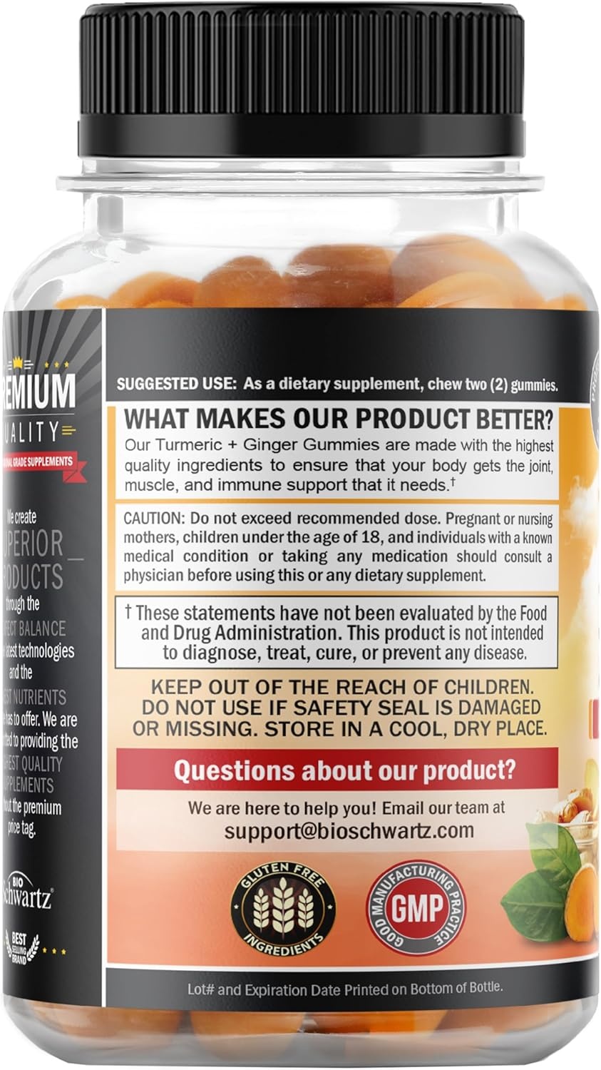 image:imageTurmeric Curcumin with Black Pepper Extract 1500mg High Absorption Ultra Potent Turmeric Supplement with 95 Curcuminoids and BioPerine Non GMO Tumeric Capsules for Joint Support 90 CapsulesFruity Peach