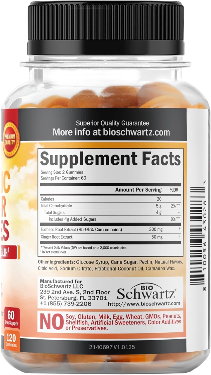 image:imageTurmeric Curcumin with Black Pepper Extract 1500mg High Absorption Ultra Potent Turmeric Supplement with 95 Curcuminoids and BioPerine Non GMO Tumeric Capsules for Joint Support 90 CapsulesFruity Peach