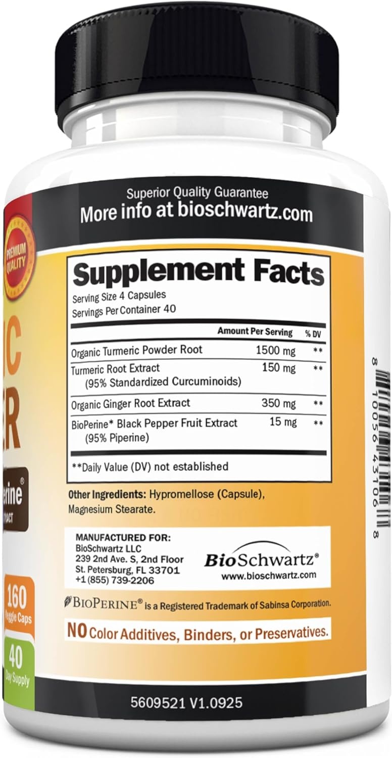 image:imageTurmeric Curcumin with Black Pepper Extract 1500mg High Absorption Ultra Potent Turmeric Supplement with 95 Curcuminoids and BioPerine Non GMO Tumeric Capsules for Joint Support 90 CapsulesUnflavored