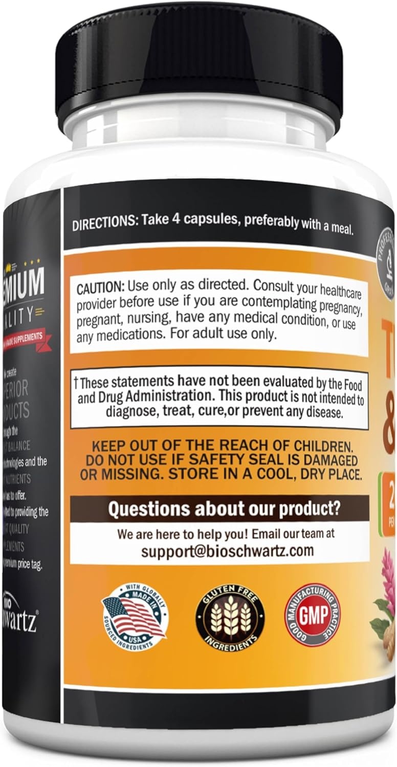 image:imageTurmeric Curcumin with Black Pepper Extract 1500mg High Absorption Ultra Potent Turmeric Supplement with 95 Curcuminoids and BioPerine Non GMO Tumeric Capsules for Joint Support 90 CapsulesUnflavored