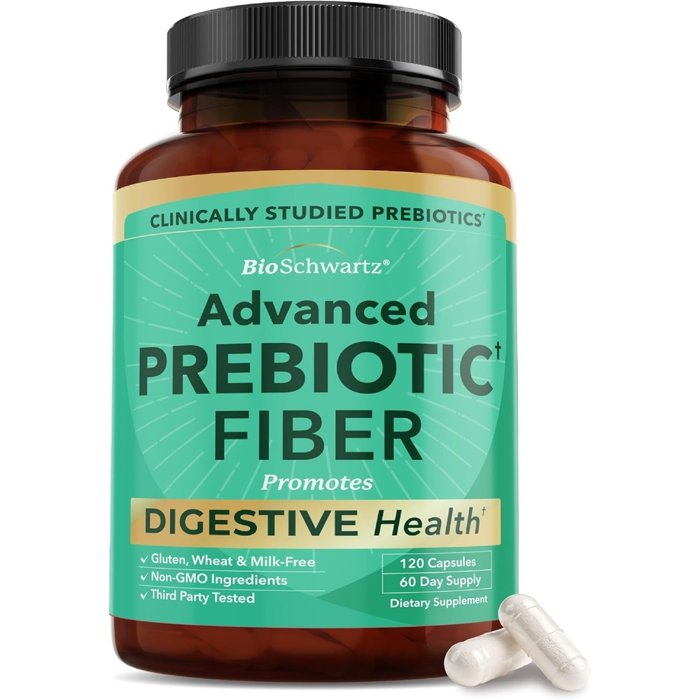 image:imageAdvanced Prebiotics for Digestive Health Fast Acting Gut Health Supplement with Clinically Validated Prebiotics for Women amp Men for Healthy Gut Flora Bloating amp Immune Support 1 Month Supply120 Count Pack of 1