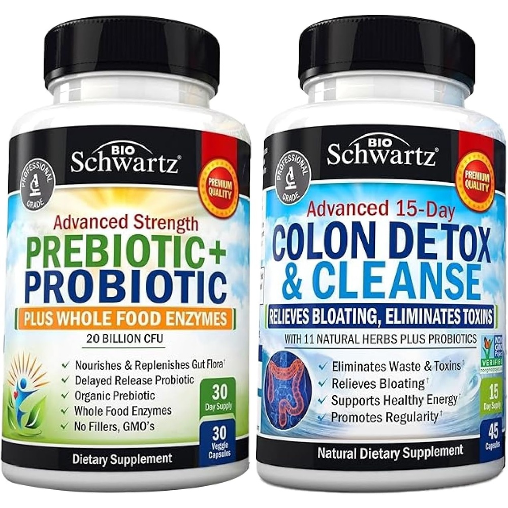 image:imageAdvanced Strength Pre and Probiotics Supplement with Digestive Enzymes 1 Month Supply Plus 15 Day Cleanse for Colon and Gut Health