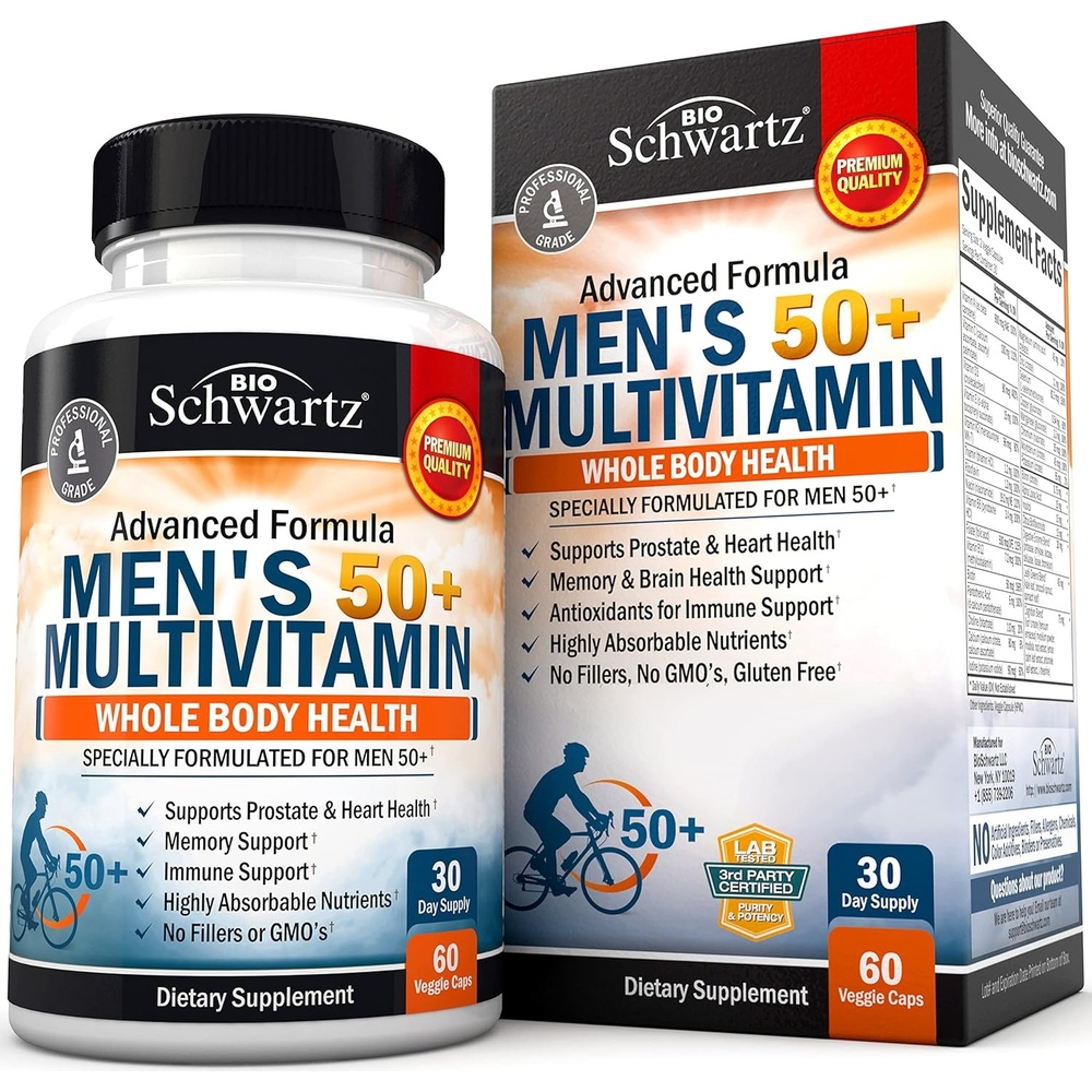 image:imageDaily Multivitamin for Women 50 amp Over Memory Support Supplement Promotes Stress Reduction amp Healthy Immune Response Womens Multivitamin Supplement Designed for Stomach Comfort 60 CapsulesMens 50 Multivitamin 60 Count
