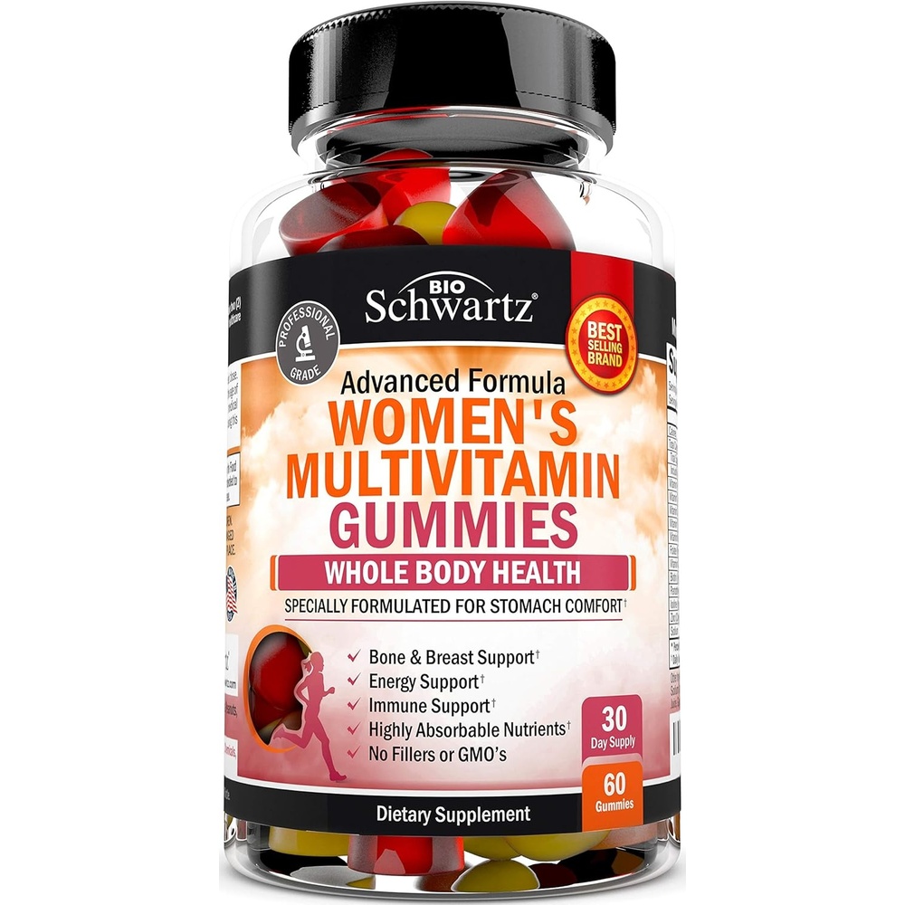 image:imageDaily Multivitamin for Women 50 amp Over Memory Support Supplement Promotes Stress Reduction amp Healthy Immune Response Womens Multivitamin Supplement Designed for Stomach Comfort 60 CapsulesWomens Multivitamin Gummies 60 Count
