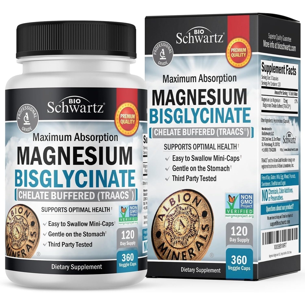 image:imageMagnesium Bisglycinate Powder Chelated Supplement High Absorption Magnesium Glycinate Powder Supplement for Women and Men Sleep Muscle Bone amp Joint Support NonGMO Chelate 237g 60 Servings360 Count Pack of 1