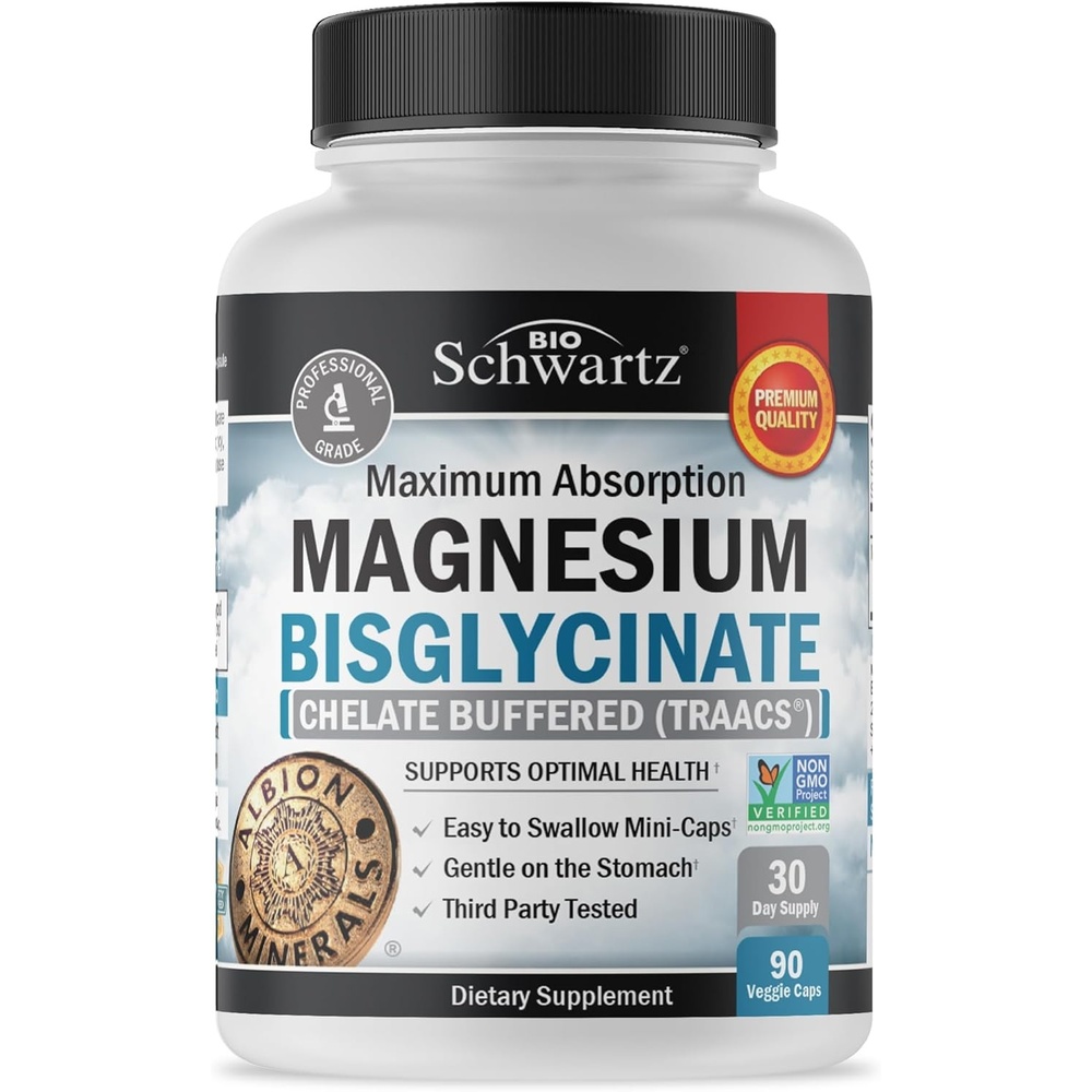 image:imageMagnesium Bisglycinate Powder Chelated Supplement High Absorption Magnesium Glycinate Powder Supplement for Women and Men Sleep Muscle Bone amp Joint Support NonGMO Chelate 237g 60 Servings90 Count Pack of 1