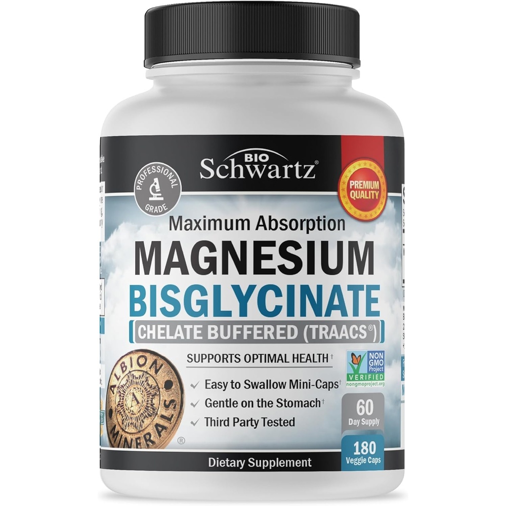 image:imageMagnesium Bisglycinate Powder Chelated Supplement High Absorption Magnesium Glycinate Powder Supplement for Women and Men Sleep Muscle Bone amp Joint Support NonGMO Chelate 237g 60 Servings180 Count Pack of 1