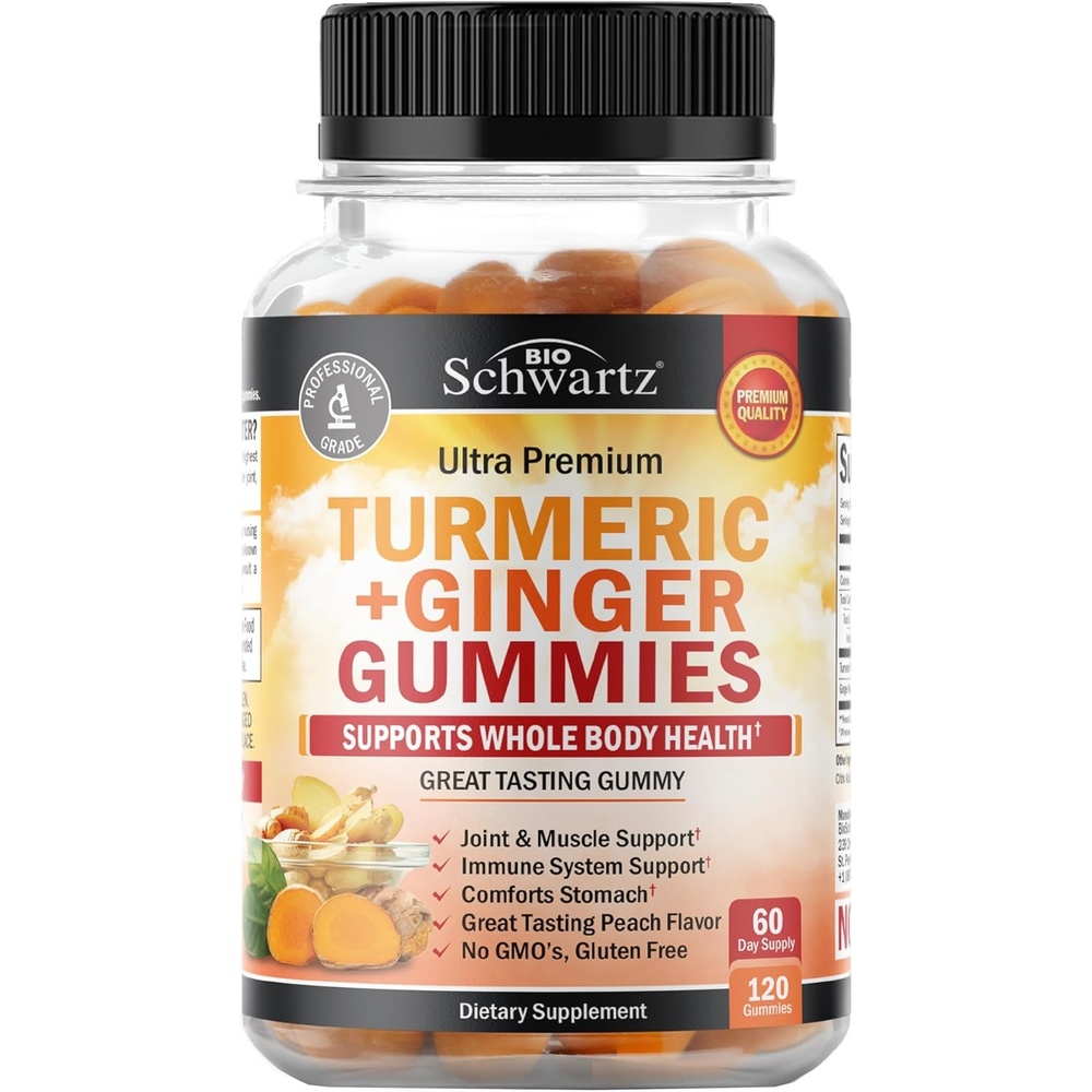 image:imageTurmeric Curcumin with Black Pepper Extract 1500mg High Absorption Ultra Potent Turmeric Supplement with 95 Curcuminoids and BioPerine Non GMO Tumeric Capsules for Joint Support 90 CapsulesFruity Peach