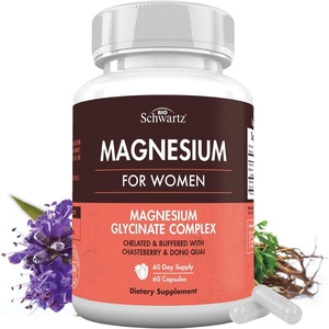 4-in-1 Magnesium Complex for Women – Magnesium Glycinate Supplement for Women with Chasteberry, Dong Quai & Vitamin B6 for Stress Relief, Better Sleep, Nerve, Bone & Muscle Support, 60 Capsules(60 Count (Pack of 1))