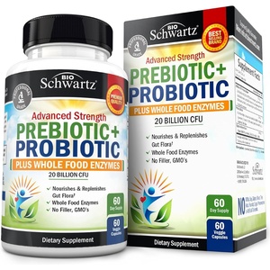 Advanced Prebiotics and Probiotics for Women & Men, Immune, Digestive & Gut Health with L. Reuteri, Inulin Fiber, Digestive Enzymes, Non-GMO, Gluten-Free, Dairy-Free, 30 Capsules(60 Count (Pack of 1))