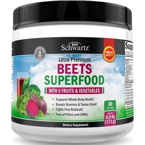 Beet Root Powder – Beets Superfood Supplement with Vitamin C Plus Organic Antioxidant Rich Red Fruits and Vegetables – Boosts Stamina and Natural Energy Levels – 30 Servings – Packaging May Vary(30-Day Supply Powder (Pack of 1))