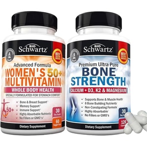 BioSchwartz Daily Multivitamin for Women 50 & Over (1 Month Supply) Plus Bone Strength Mineral Supplement with Calcium and Magnesium (1 Month Supply)
