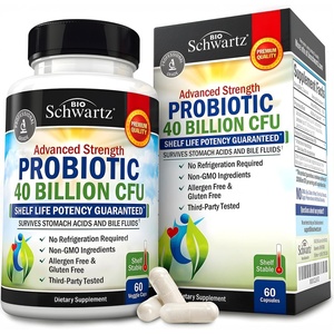 BioSchwartz Daily Probiotic Nutritional Supplement – 40 Billion CFU for Gut Health – Probiotics for Men and Women – Digestive Health with Astragalus & Lactobacillus – Shelf Stable – 60 Count(60 Count (Pack of 1))