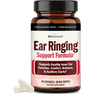 BioSchwartz Ear Ringing Support Supplement – Vitamins C, D, B1 & Lemon Bioflavonoid Complex for Ringing Ears Support – Made in the USA with Globally Sourced Ingredients, 30-Day Supply, 90 Capsules