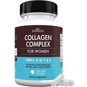 BioSchwartz Hydrolyzed Collagen Peptide Capsules – Multi Collagen Supplements for Women Types I, II, III, V, X with Vitamin C, Biotin, Keratin and Hyaluronic Acid for Skin, Hair & Nails – 135ct(135 Count (Pack of 1))