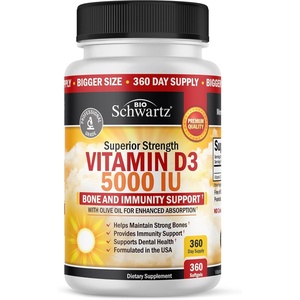 BioSchwartz Vitamin D3 5000 IU (125 mcg) Chewable Tablets – Immune Support, Bone Strength, Healthy Muscle Function – Gluten-Free and Non-GMO Chewable Vitamin D for Adults, 90-Day Supply, 90 Count(360 Count (Pack of 1))