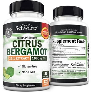 Citrus Bergamot 1000mg – Citrus Bergamot Supplement for Cholesterol and Heart Health – Ultra Concentrated from Fresh Fruit for Enhanced Absorption – Vegan, Non-GMO, Gluten-Free – 120 Mini Capsules