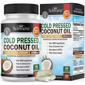 Coconut Oil Capsules 2000mg – Organic Pure Extra Virgin Unrefined Cold Pressed MCT Rich & Non-GMO for Healthy Skin Nails Hair Growth Support Bloating Anti Aging Digestion – 120ct (2 Month Supply)(120 Count (Pack of 1))