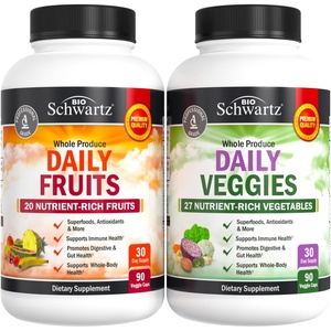 Daily Fruits and Vegetables Supplement for Adults – Super Fruit and Veggies Capsules for Enhanced Energy Gut Health Immune Support & Overall Wellness with 47 Whole Food Fruits and Veggies – 1 Month(90 Count (Pack of 2))