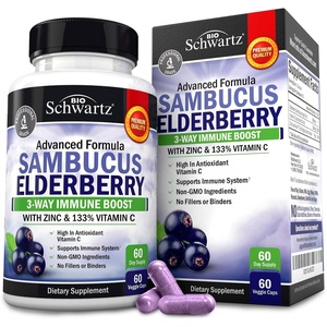 Elderberry Capsules with Zinc and Vitamin C for Adults – Immune Support Vitamins for Women and Men – Black Sambucus Elderberry Vitamin C and Zinc – Immune Defense Multiminerals Supplement, 60 Count(60 Count (Pack of 1))