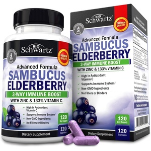 Elderberry Capsules with Zinc and Vitamin C for Adults – Immune Support Vitamins for Women and Men – Black Sambucus Elderberry Vitamin C and Zinc – Immune Defense Multiminerals Supplement, 60 Count(120 Count (Pack of 1))