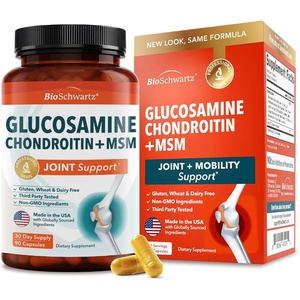 Glucosamine Chondroitin MSM Joint Support Supplement – Collagen Peptides, Turmeric and Ginger, Hyaluronic Acid, Glucosamine Chondroitin Sulfate for Joint Comfort – Gluten Free, Non GMO, 90 Capsules(90 Count (Pack of 1))