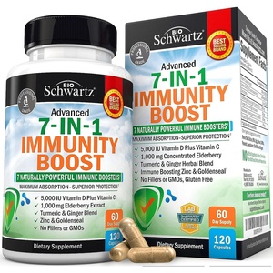 Immune Support Supplement with Zinc Vitamin C Vitamin D 5000 IU Elderberry Ginger D3 Goldenseal – Dr Approved Immunity Vitamins for Adults Women and Men – Natural Immune System Booster Defense -120ct