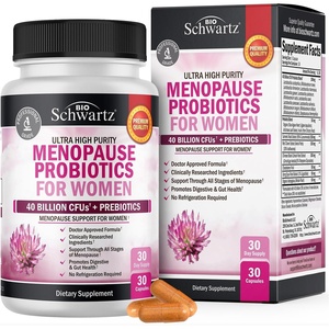 Menopause Supplements for Women – 40 Billion CFU Menopause Probiotics for Women – Support for Hot Flashes Night Sweats Mood Swings and Balance – Non-GMO, 30 Easy-Swallow Capsules, 30 Servings(30 Count (Pack of 1))