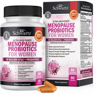 Menopause Supplements for Women – 40 Billion CFU Menopause Probiotics for Women – Support for Hot Flashes Night Sweats Mood Swings and Balance – Non-GMO, 30 Easy-Swallow Capsules, 30 Servings(60 Count (Pack of 1))