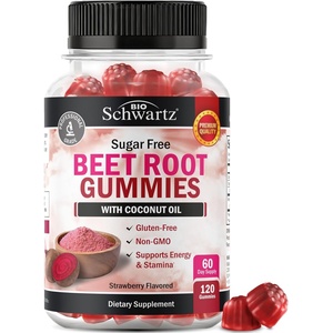 Sugar Free Beet Root Gummies – Nitric Oxide Gummies Infused with Coconut Oil for Highest Absorption – Supports Energy & Whole Body Health – Delicious Strawberry Flavor – 120 Count (60 Day Supply)(Strawberry)