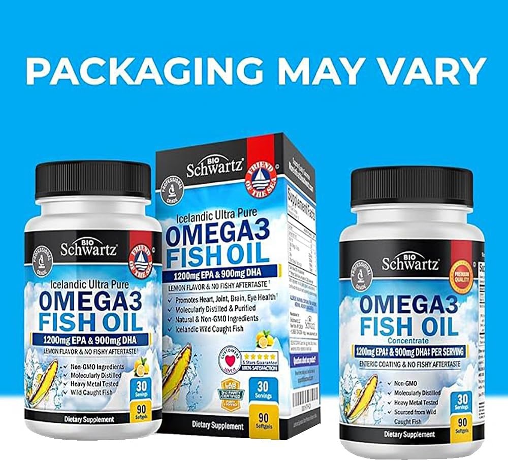 image:imageTriple Strength Omega 3 Fish Oil Softgels 1 Month Supply Plus Turmeric Curcumin with Black Pepper Extract 1500mg Complex 1 Month Supply